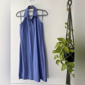 Vintage 90s Polo Tennis Sport Athletic Stretchable Midi Preppy School Dress L